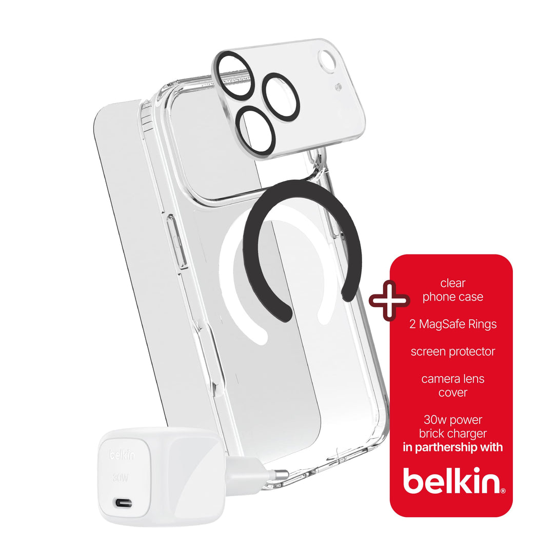 iPhone 18 Pro Max 6 Pack Bundle - Clear Case & MagSafe & Screen & Lens Cover - Premium Protect