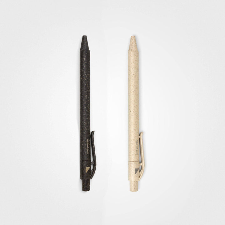 Pen Made With Grass, Dark Brown & Wheat Beige