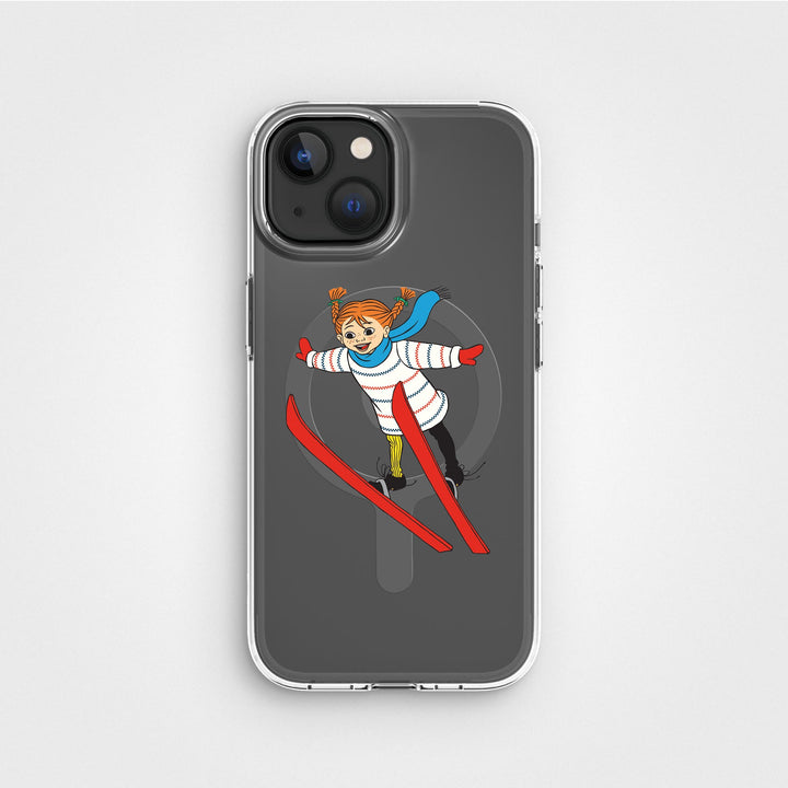 iPhone 15 Pippi - Ski Jump Circular Clear Phone Case | CLRPRTCT™