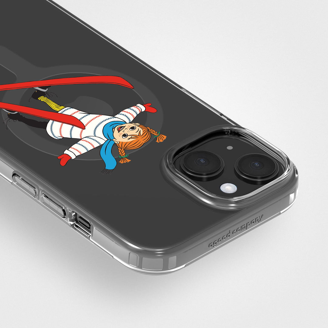iPhone 15 Pippi - Ski Jump Circular Clear Phone Case | CLRPRTCT™