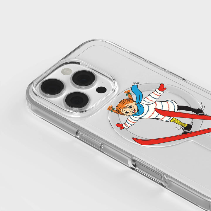 iPhone 16 Pro Max Pippi - Ski Jump Cirkulärt Transparent Mobilskal | CLRPRTCT™