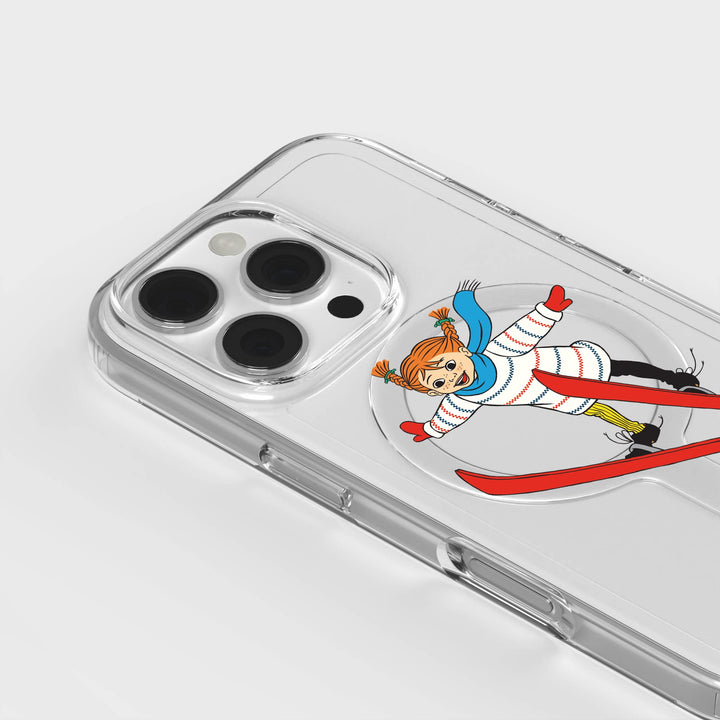 iPhone 16 Pro Pippi - Ski Jump Cirkulärt Transparent Mobilskal | CLRPRTCT™