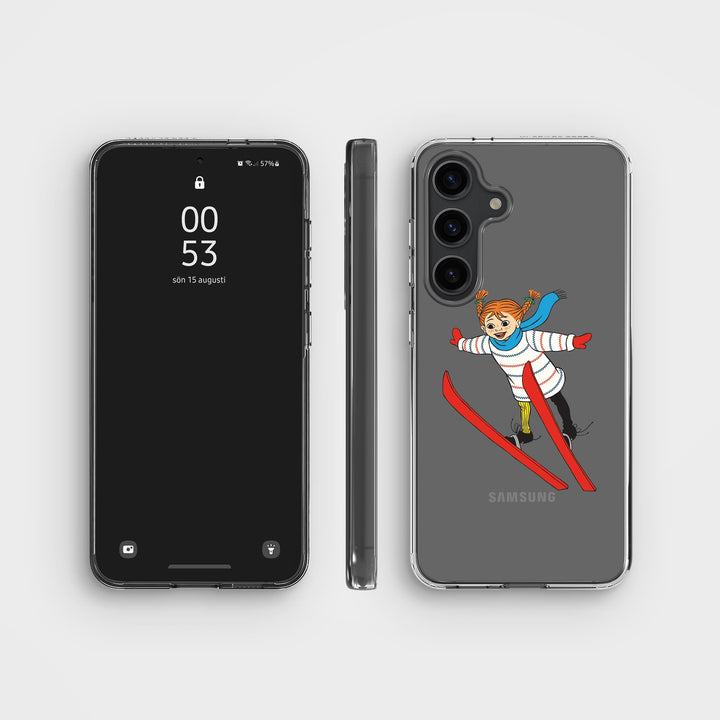 Samsung S24 Pippi - Ski Jump Cirkulärt Transparent Mobilskal | CLRPRTCT™