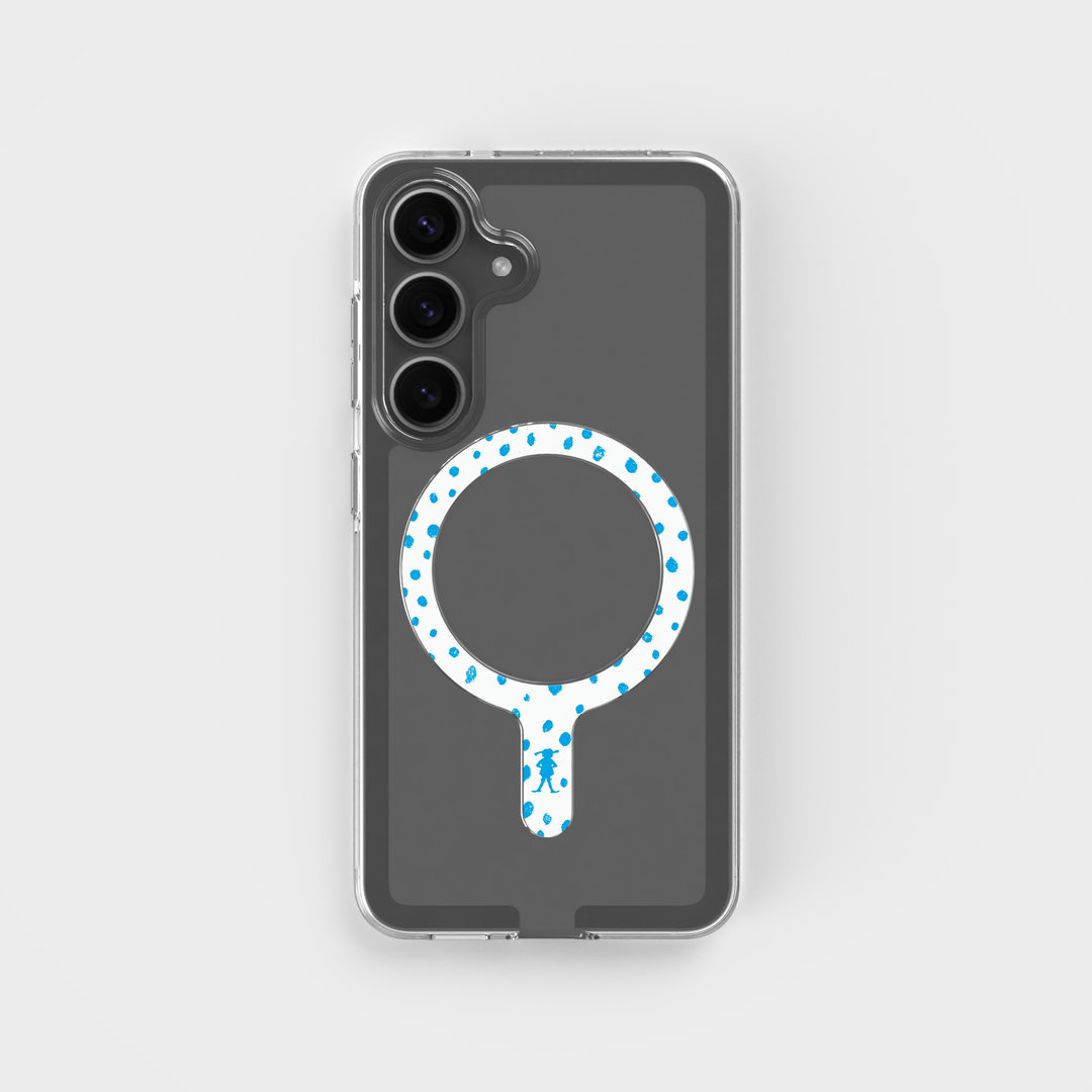 Pippi - Horse Pattern - Afneembare MagSafe-ring & Helder telefoonhoes-bundel