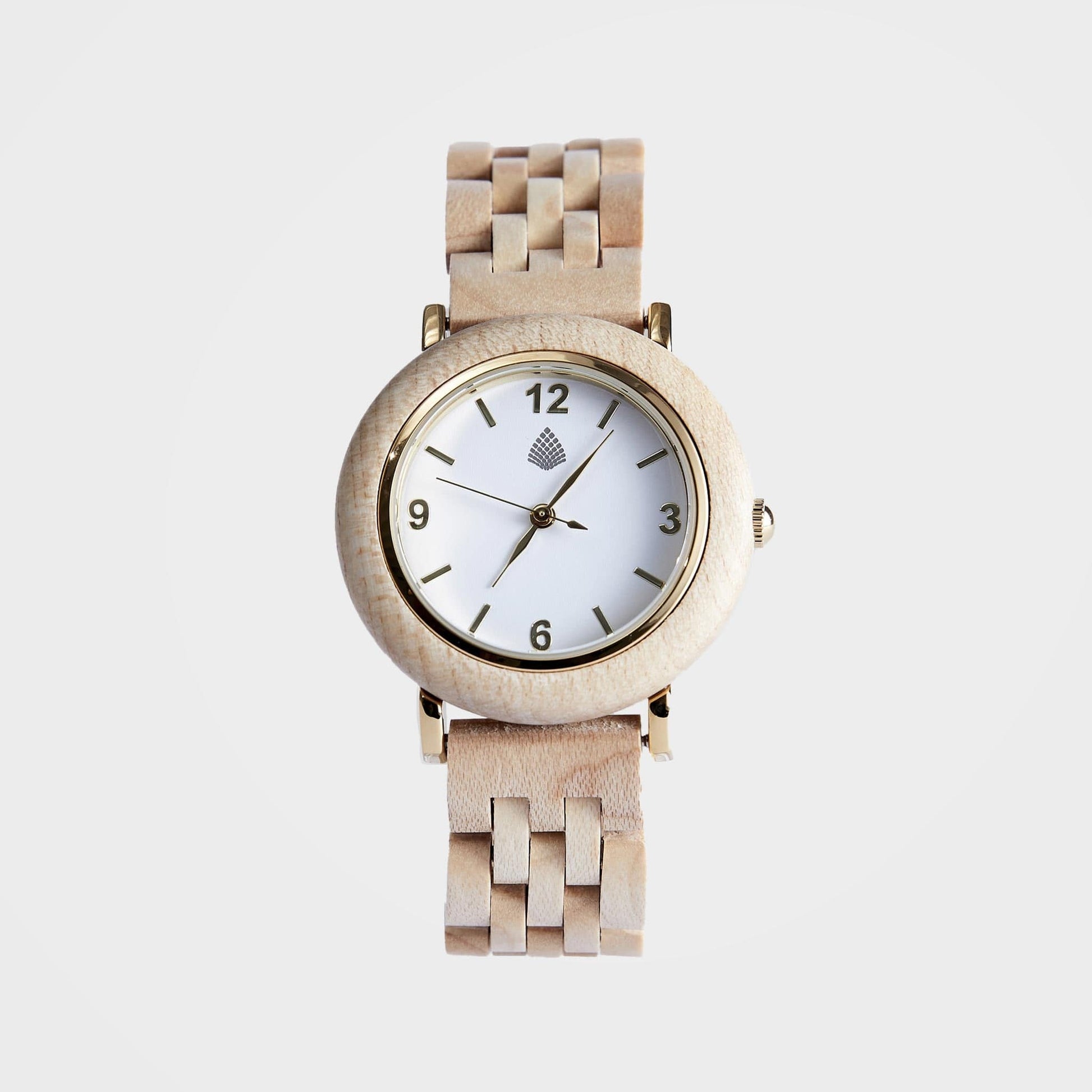Classic Natural Wood Wristwatch For Women: The Birch