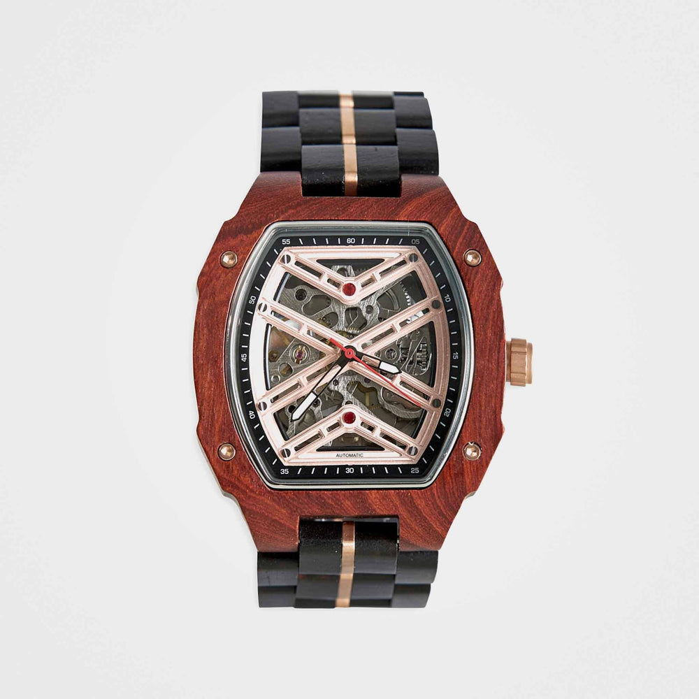 Luxury Handmade Mechanical Wristwatch For Men: The Mahogany