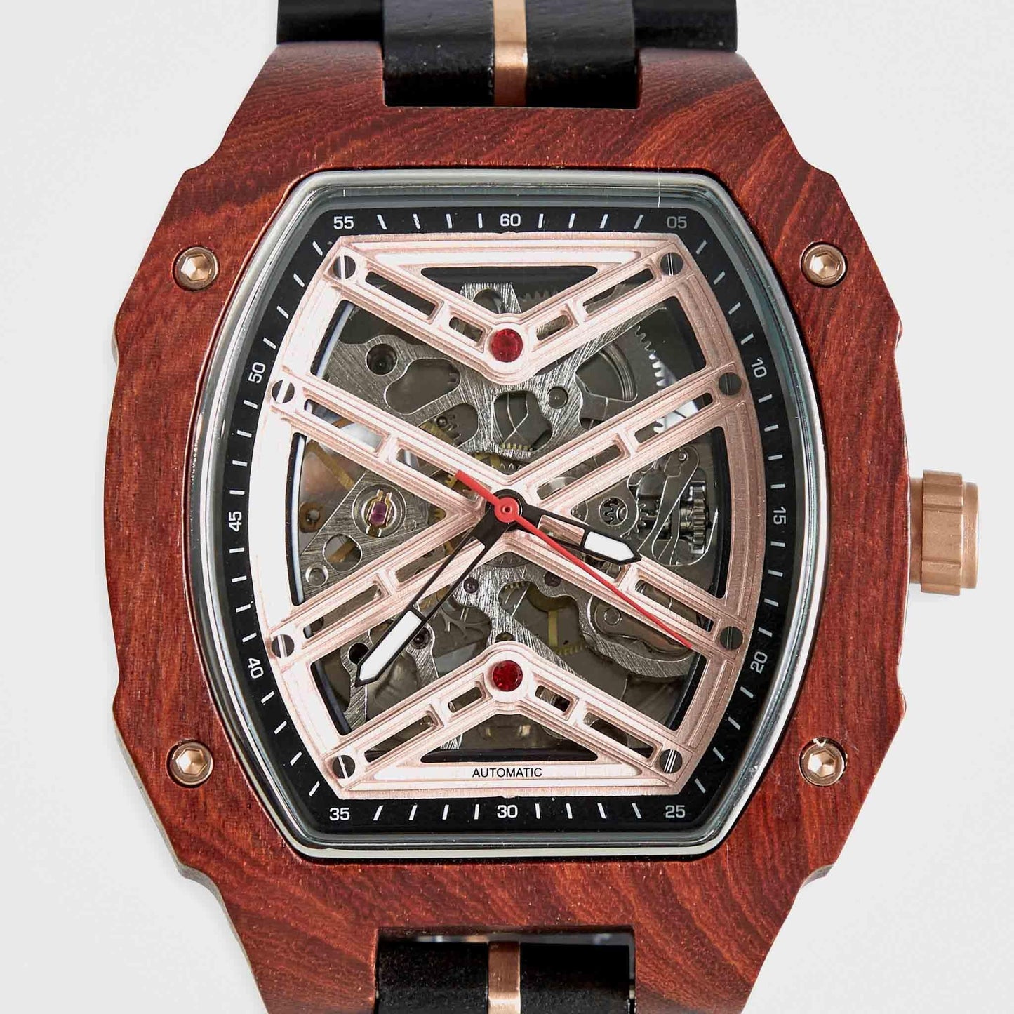 Luxury Handmade Mechanical Wristwatch For Men: The Mahogany