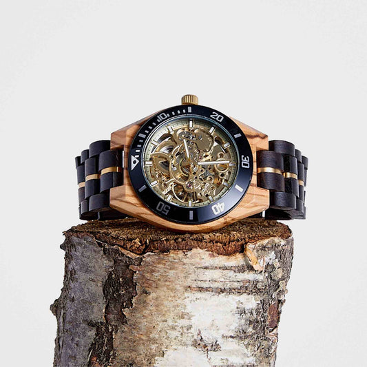 Recycled Wood Watch For Men: The Rosewood