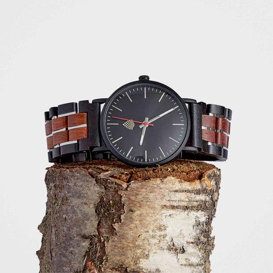 Recycled & Handcrafted Wood Watch For Men: The Rowan