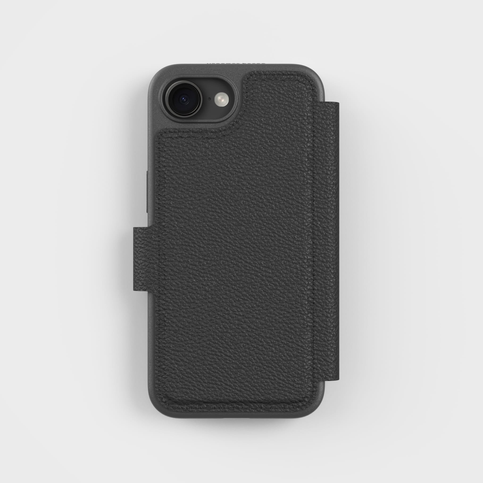 GIA BLACK iPhoneケース 16 Series iPhone 16e 17e Black Wallet Phone Case with Magnetic Clasp – agood