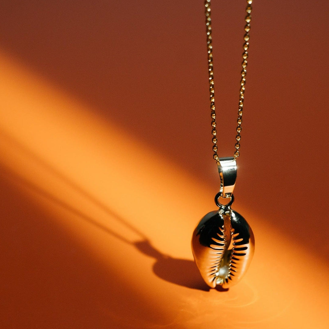 Gold Shell Pendant Necklace - Cowrie | By Lunar James