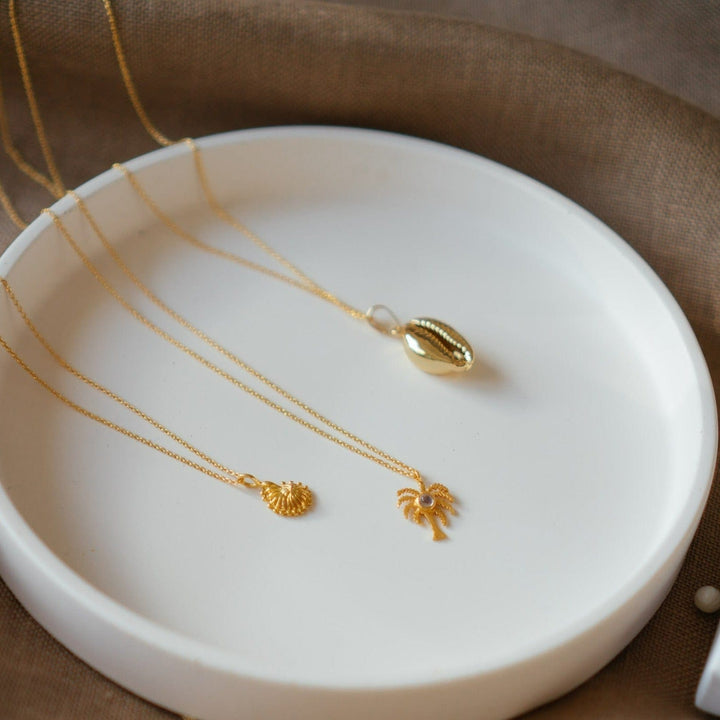 Gold Shell Pendant Necklace - Cowrie | By Lunar James