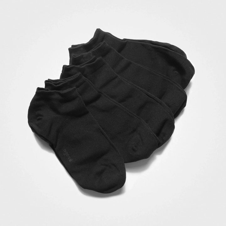 Ankelstrumpa i bambu I Unisex 5-pack, Svart