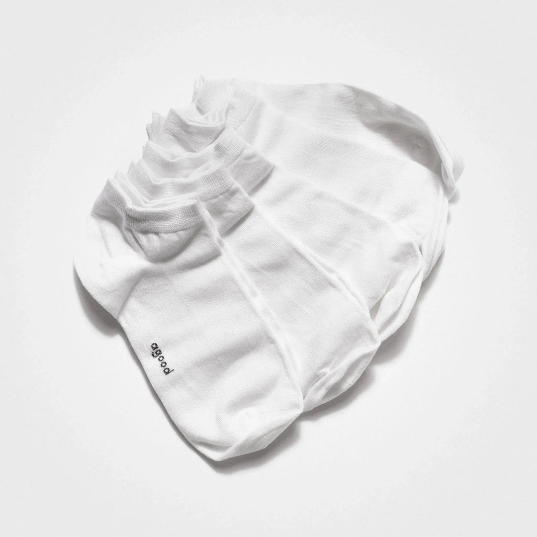 Ankelstrumpa i bambu I Unisex 5-pack, Vit