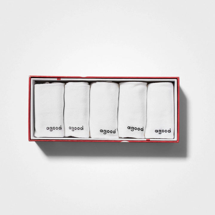 Ankelstrumpa i bambu I Unisex 5-pack, Vit