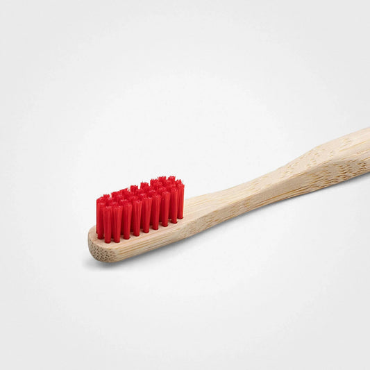 Bambus-Zahnbürste, Erwachsene, Red