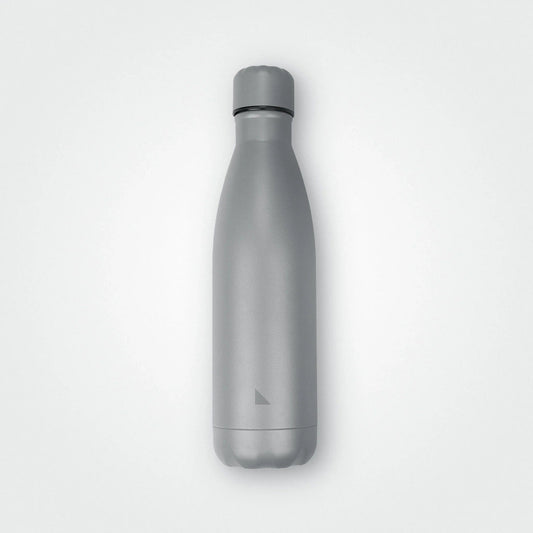 Thermosflasche aus recyceltem Stahl, Stone Grey