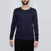 Men’s Recycled Cotton Crew Neck Long Sleeve, Midnight