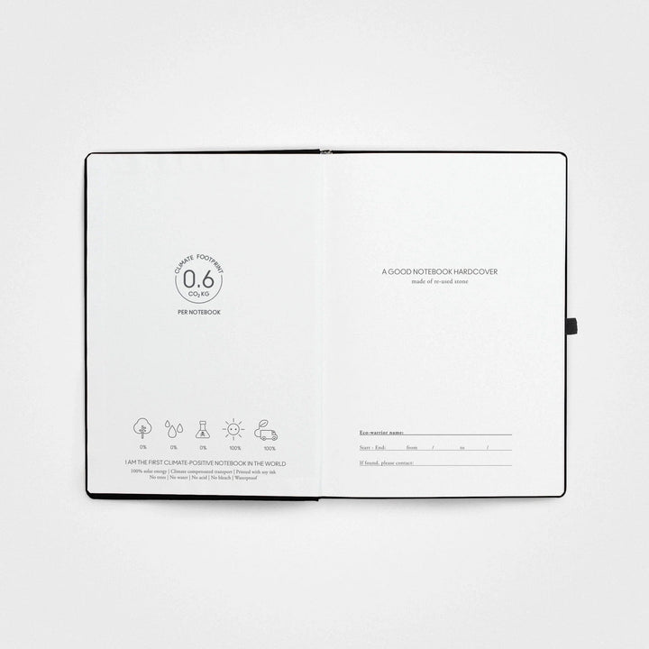 Stone paper notebook - A5 Hardcover, Bings | World peace
