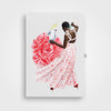 Stone paper notebook - A5 Hardcover, Christian Beijer | Girl with a dress, white