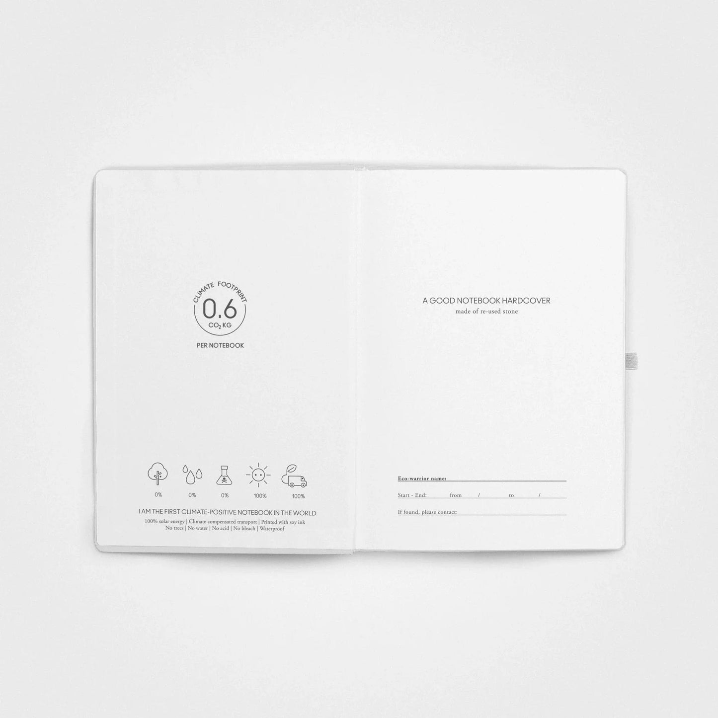 Steinpapier-Notizbuch – A5 Hardcover, Christian Beijer | Girl with a dress, white