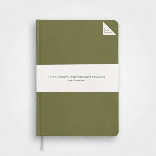 Steenpapier notebook - A5 Hardcover, Grass green