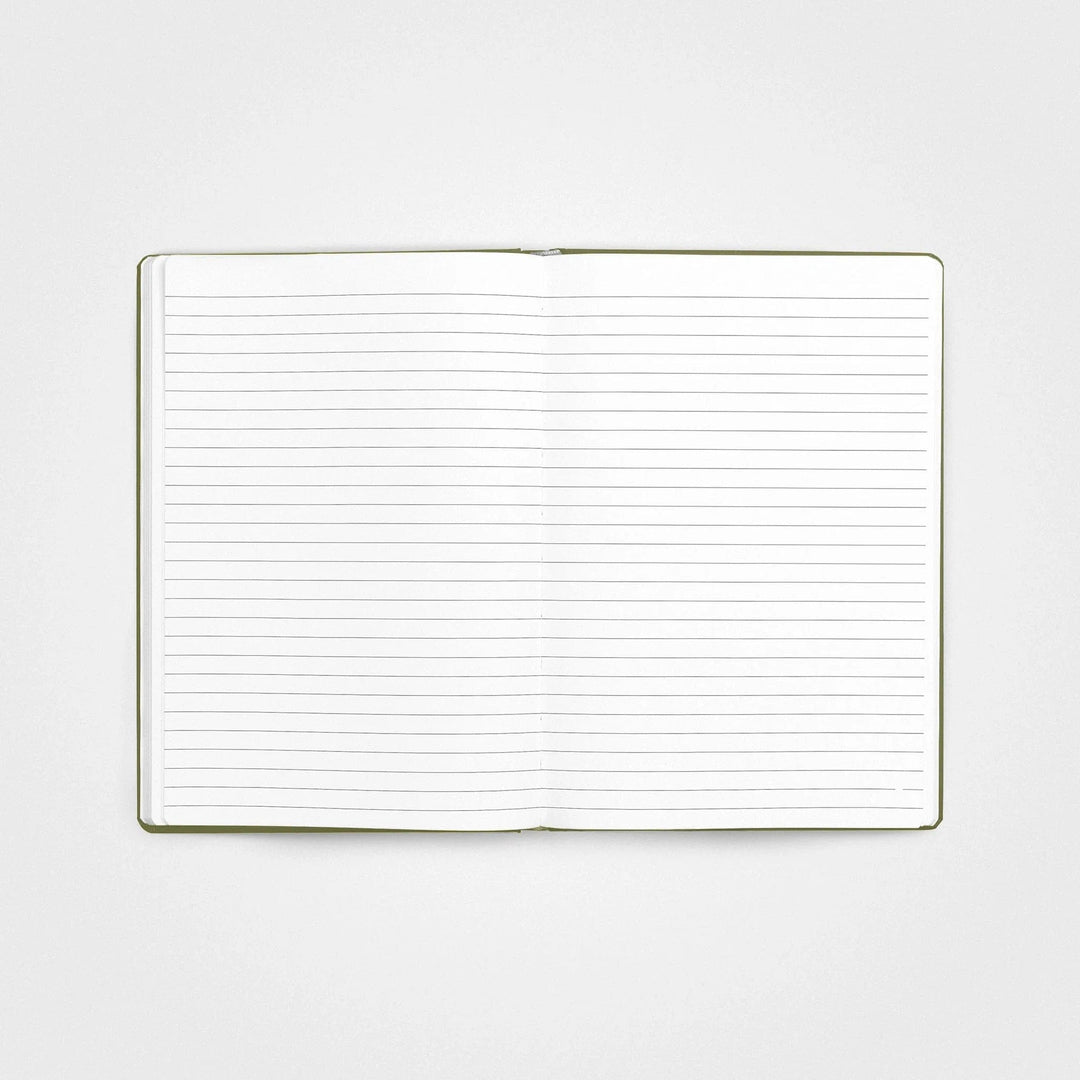 Stone paper notebook - A5 Hardcover, Grass green