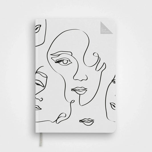 Steinpapier-Notizbuch – A5 Hardcover, One Line