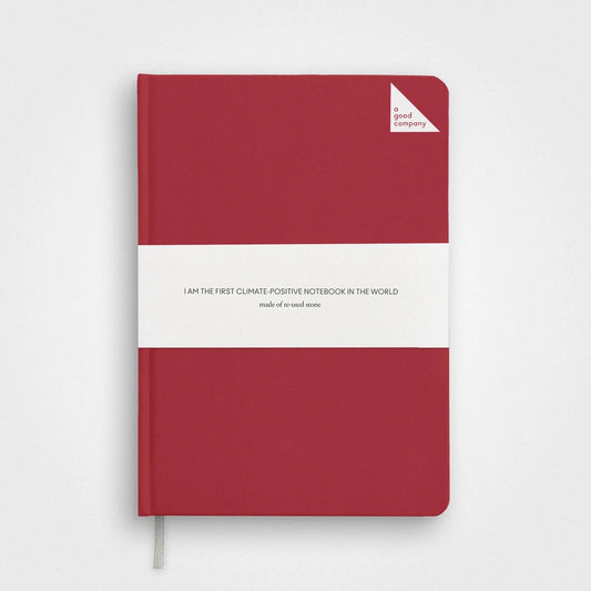 Steenpapier Notebook - A5 Hardcover, Pomegranate red