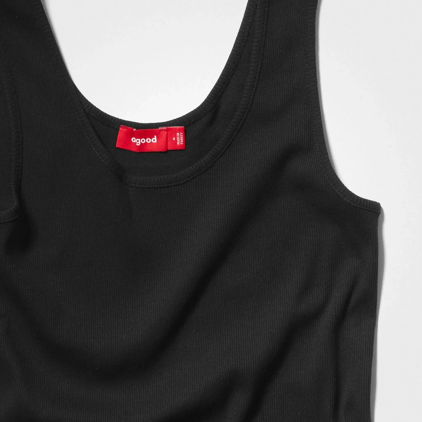 Dames Recycled Cotton Tank Top, Black