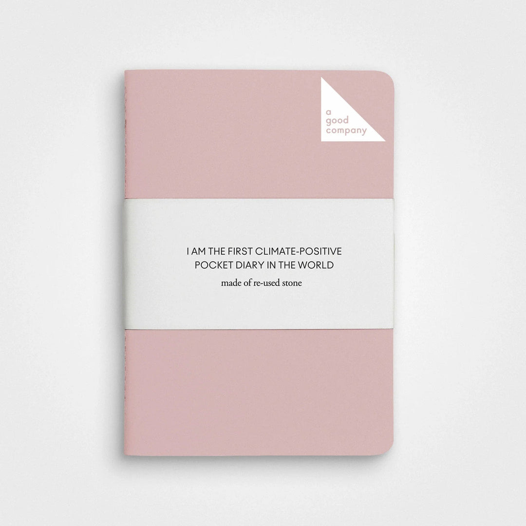 Anteckningsbok i fickformat A6 - Stenpapper, Dusty Pink