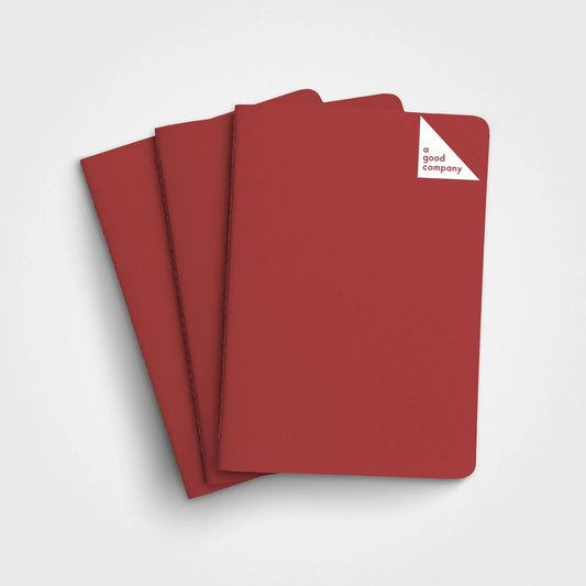 Pocket Notebook A6 - Stone Paper, Pomegranate Red
