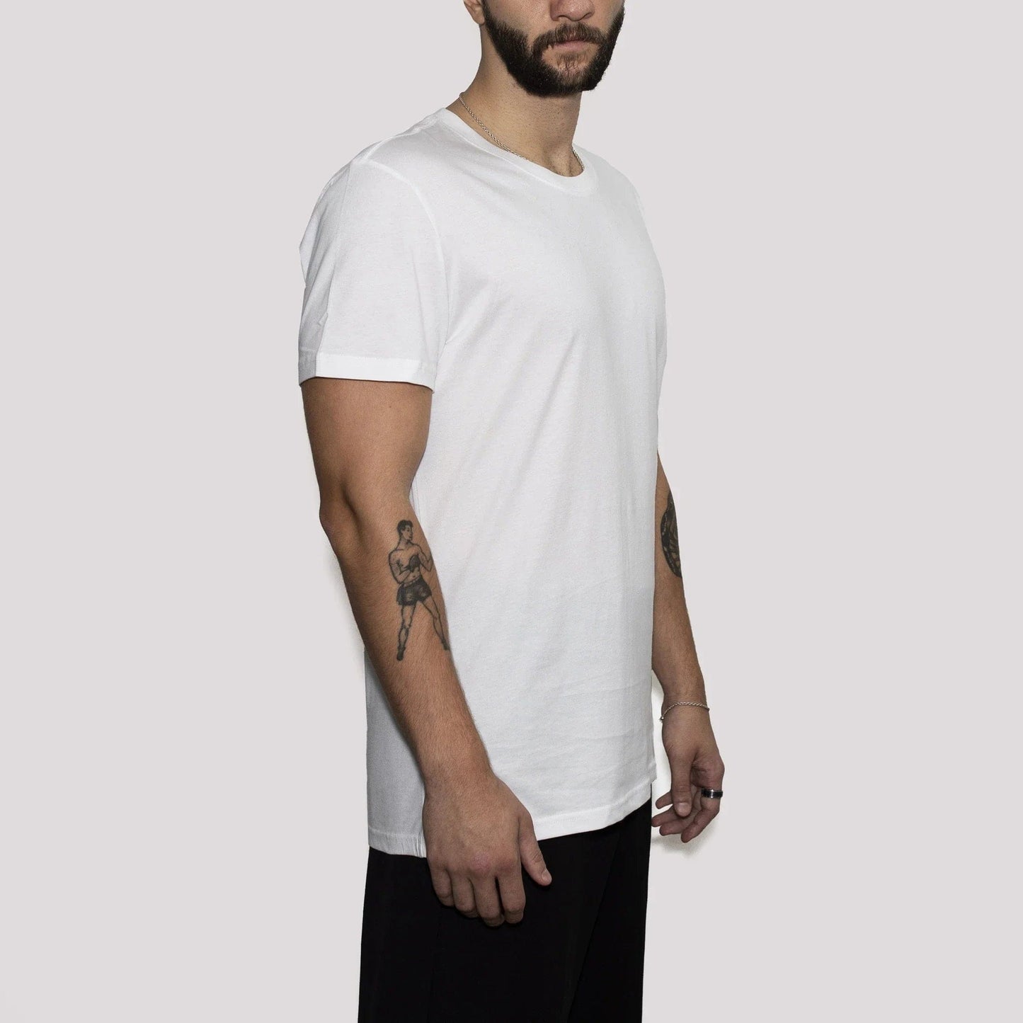T-shirt i återvunnen bomull för män, White