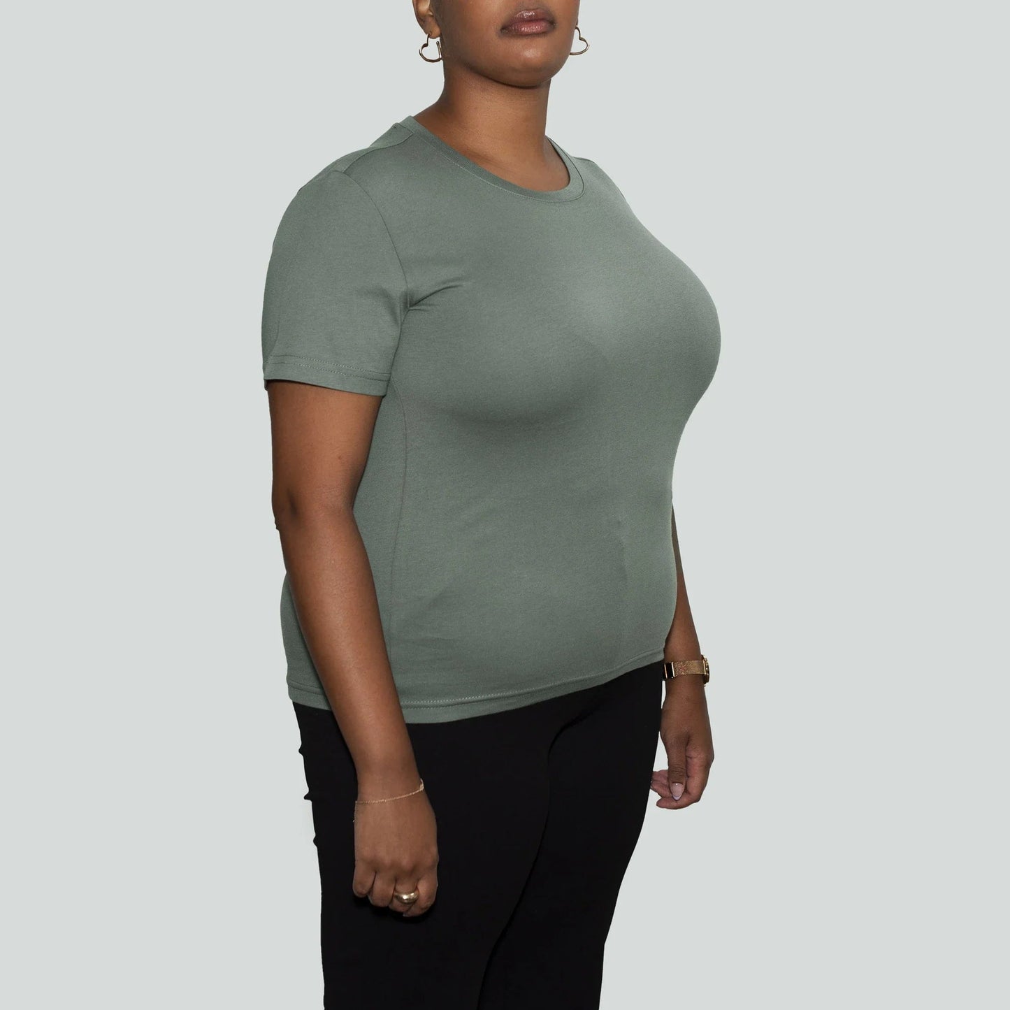 Dames Recycled Cotton T-Shirt, Sage
